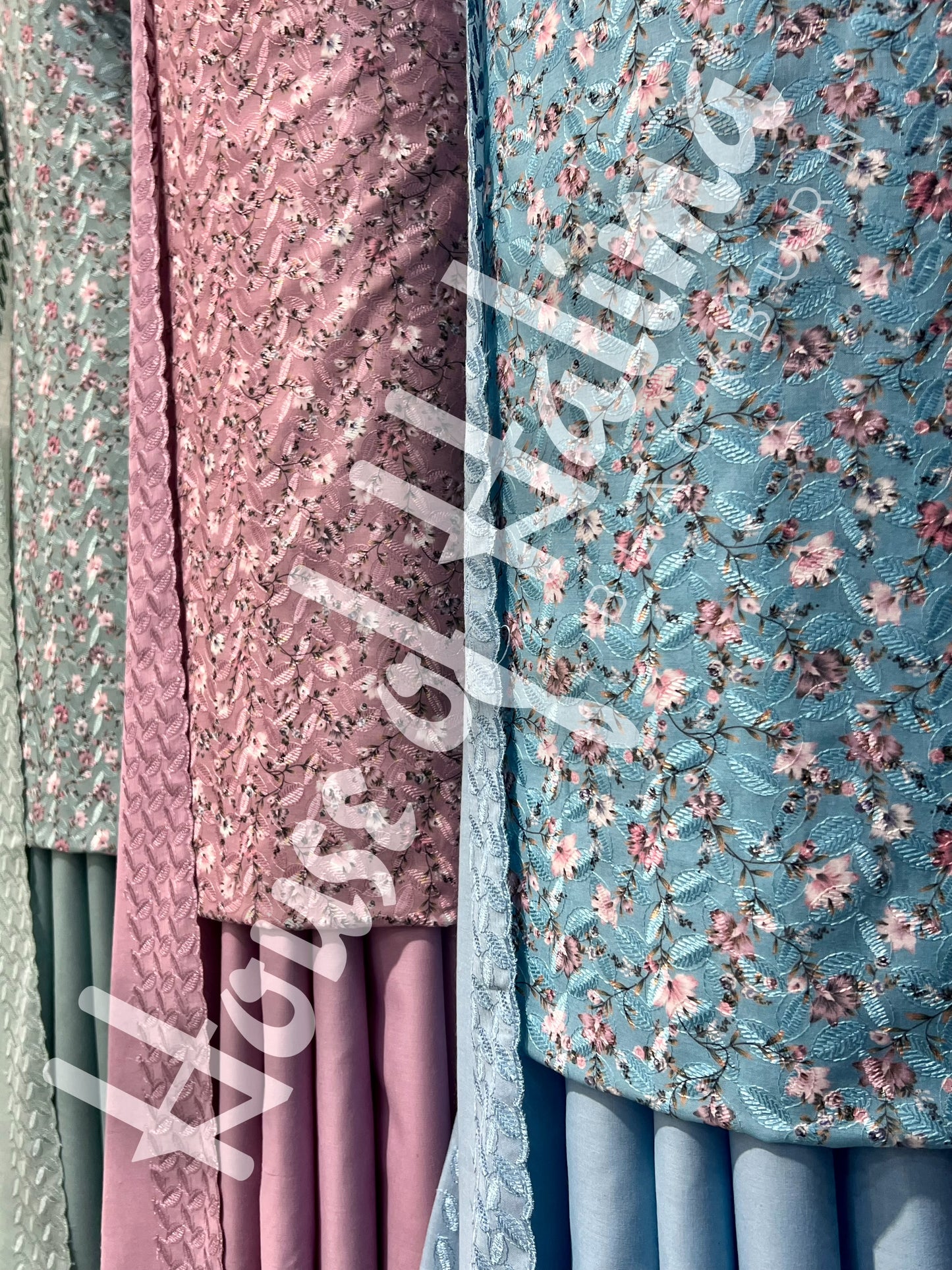 Embroidered cotton lawn 3pcs