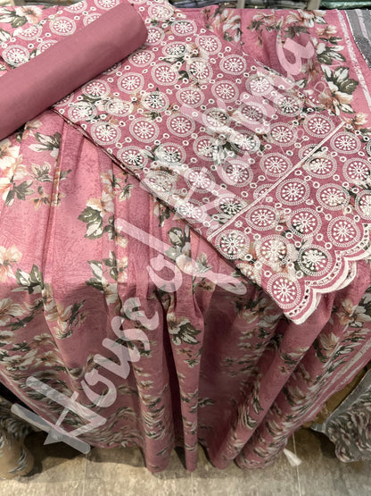 Embroidered cotton 3pcs