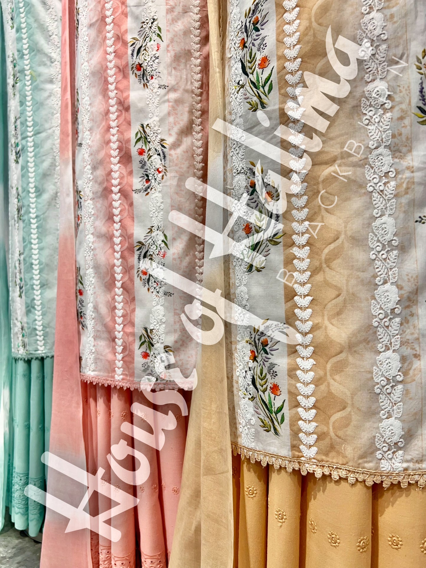 Embroidered cottons 3pcs