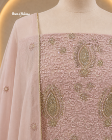 Gold Embellished Georgette 4 Piece Asian Occasionwear Suit