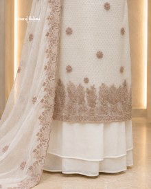 Gold Embroidered Shisha Silk 4 Piece Asian Occasionwear Suit