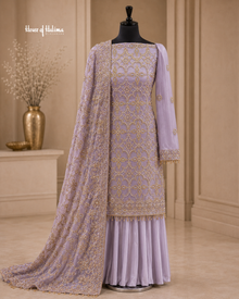 Embellished Shisha Silk 4 Piece Asian Occasionwear Suit