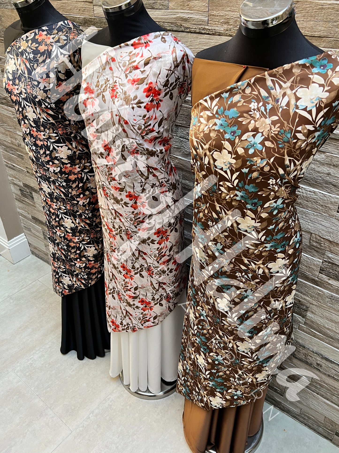 Silky satin print 2pcs