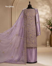 Heavily Embellished Shisha Silk 4 Piece Asian Occasionwear Suit