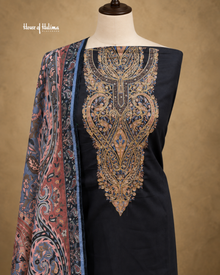 Alpine 3-Piece Resham Embroidered Unstitched Suit