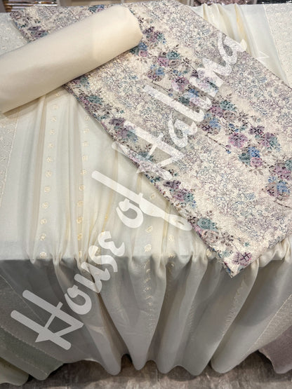 Chikankari pastel alpines 3pcs (D.122)