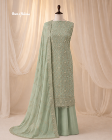 Embellished Georgette 4 Piece Asian Occasionwear Suit (3276)