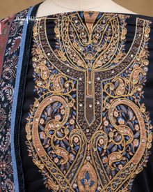 Alpine 3-Piece Resham Embroidered Unstitched Suit