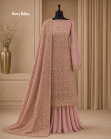 Embellished Shisha Silk 4 Piece Asian Occasionwear Suit