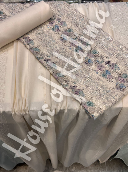 Chikankari pastel alpines 3pcs (D.122)