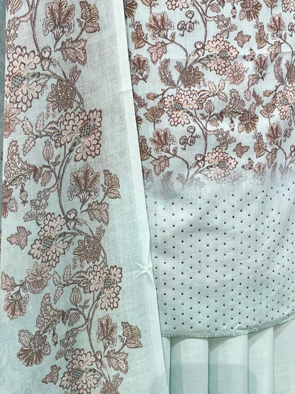 Printed cotton lawn 3pcs