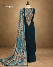 Alpine 3-Piece Resham Embroidered Unstitched Suit