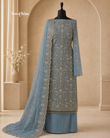 Embellished Net 4 Piece Asian Occasionwear Suit
