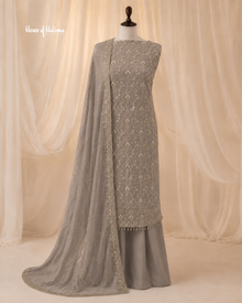 Embellished Georgette 4 Piece Asian Occasionwear Suit (3276)