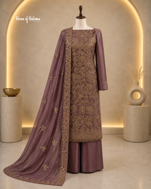 Heavily Embellished Shisha Silk 4 Piece Asian Occasionwear Suit