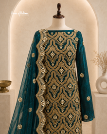Embellished Shisha Silk 4 Piece Asian Occasionwear Suit