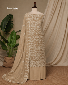 Heavily Embroidered Shisha Silk 4 Piece Asian Occasionwear Suit