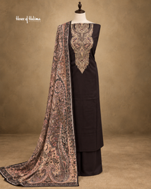 Alpine 3-Piece Resham Embroidered Unstitched Suit