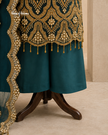 Embellished Shisha Silk 4 Piece Asian Occasionwear Suit