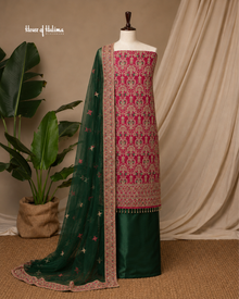 Embellished Net 4 Piece Asian Mehndi Occasionwear Suit