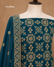 Embroidered Raw Silk 4 Piece Asian Occasionwear Suit