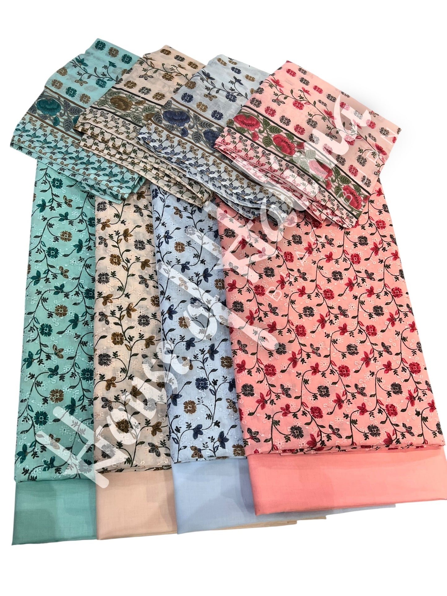 Embroidered cotton lawn 3pcs