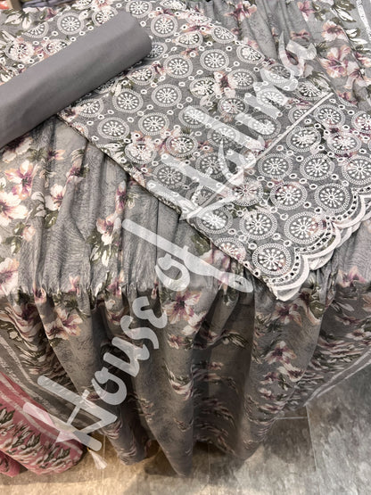 Embroidered cotton 3pcs