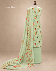 French Crepe Floral Printed 3-Piece Unstitched Suit