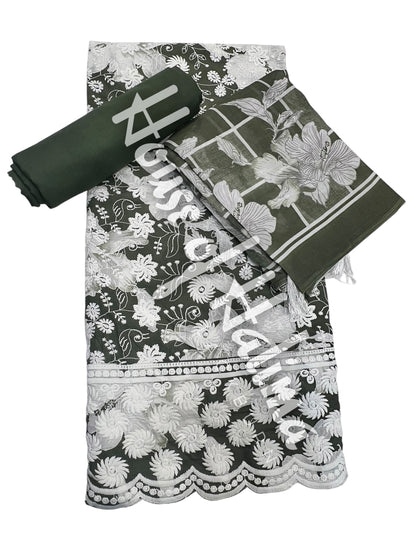 Embroidered cotton 3pcs