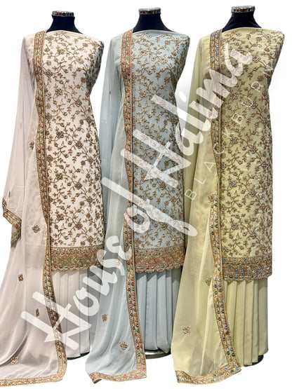 Partywear georgettes 4pcs