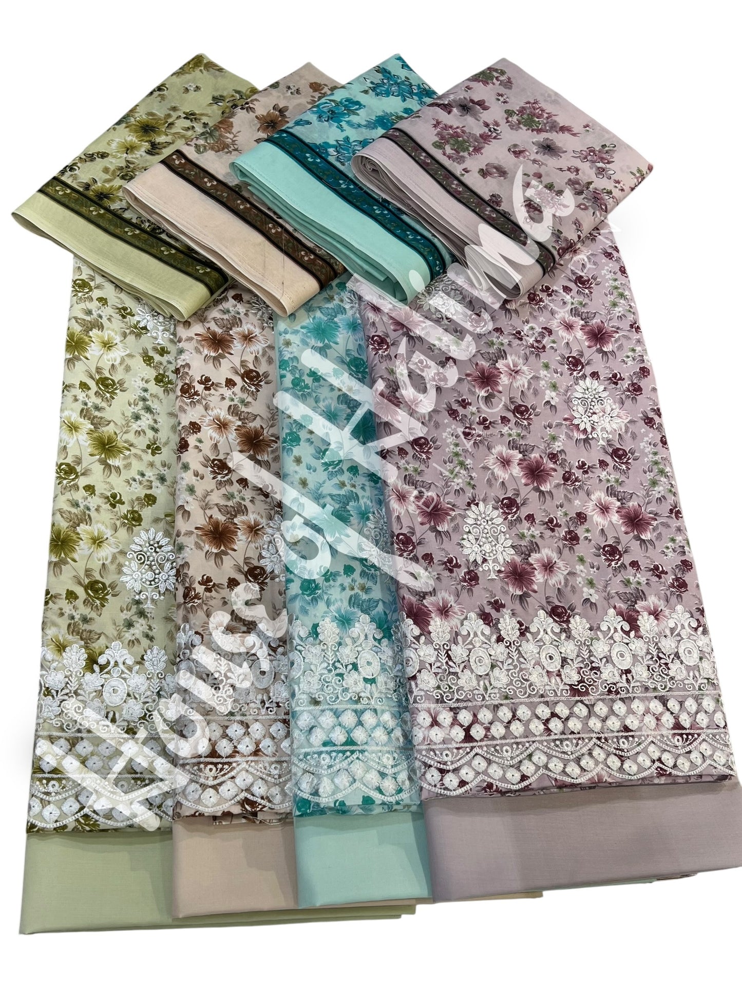 Embroidered cotton lawn 3pcs