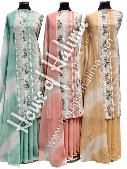 Embroidered cottons 3pcs