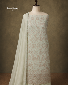 Embellished Georgette 4-Piece Unstitched Suit – Zari, Dabka & Crystal Work (3202)