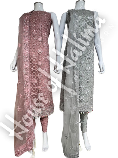 Partywear fancy net 4pcs