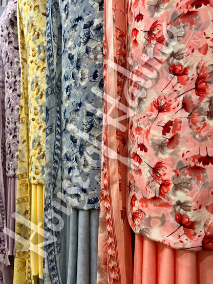 Premium quality french crepe print 3pcs