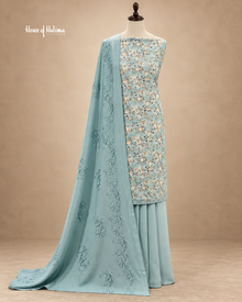 Alpine 3-Piece Floral Printed & Doriwork Embroidered Unstitched Suit