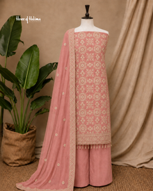 Embroidered Raw Silk 4 Piece Asian Occasionwear Suit