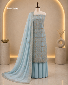 Embellished Georgette 4 Piece Asian Occasionwear Suit