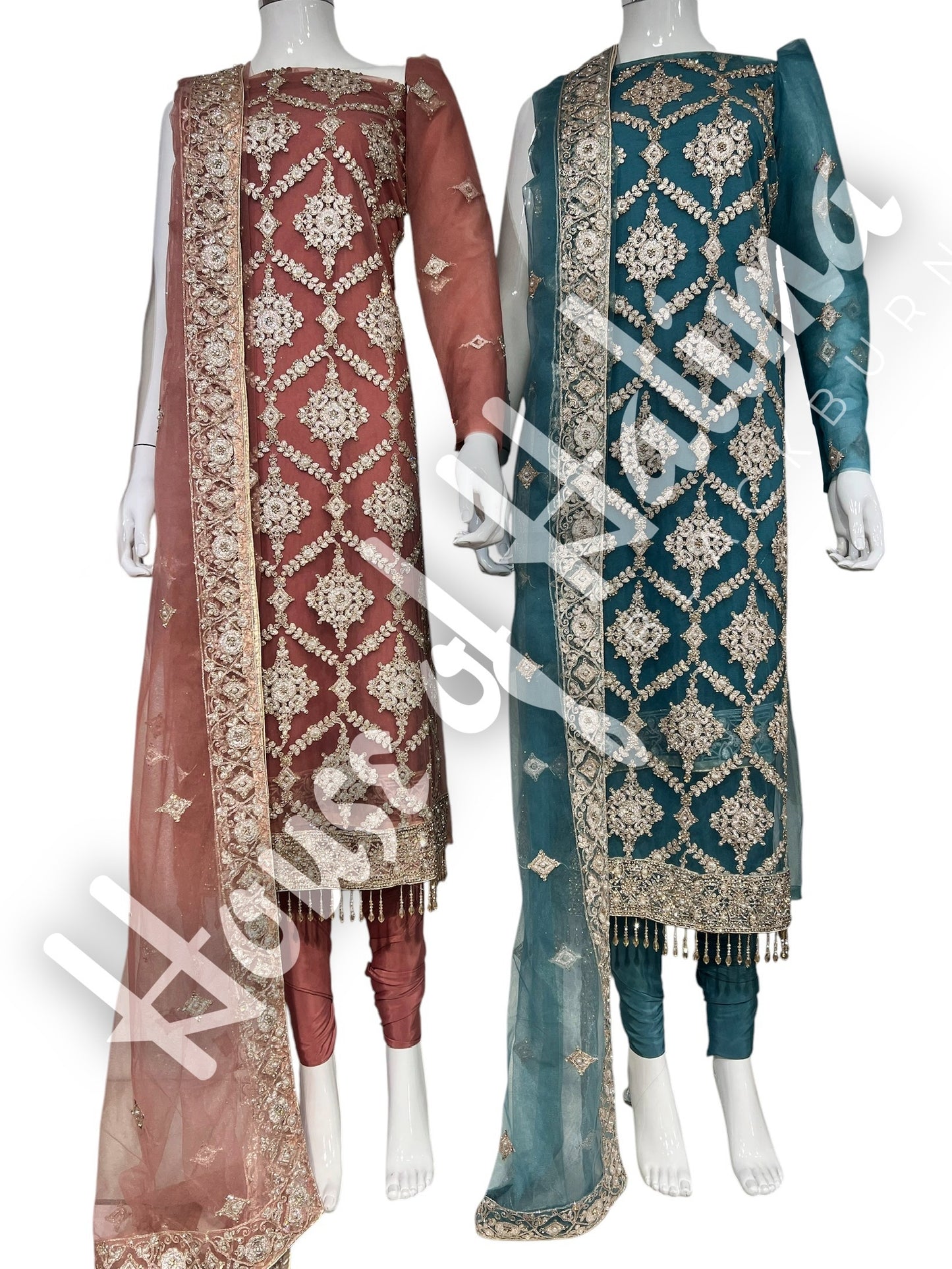 Partywear fancy net 4pcs