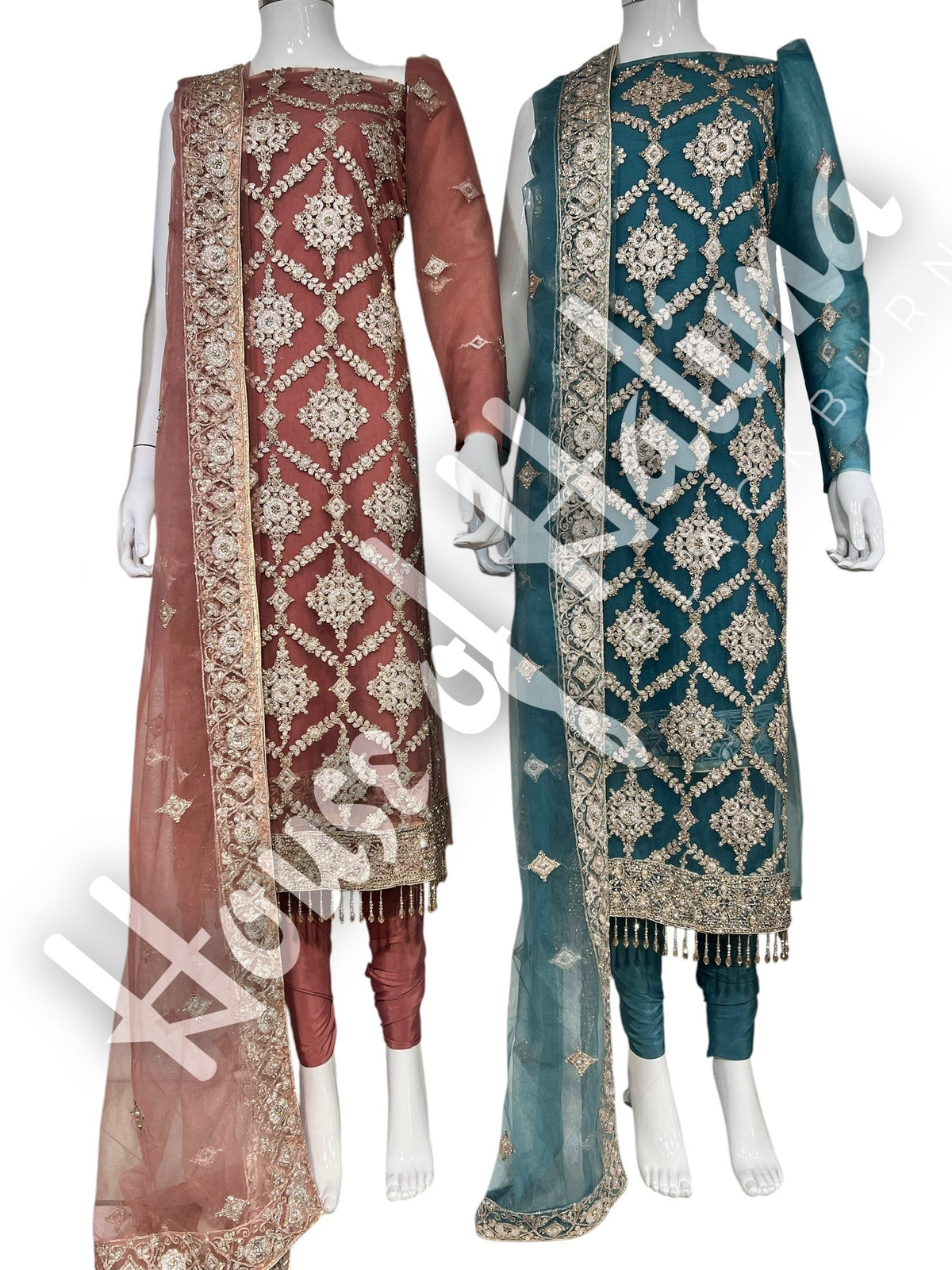 Partywear fancy net 4pcs