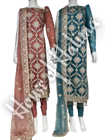 Partywear fancy net 4pcs