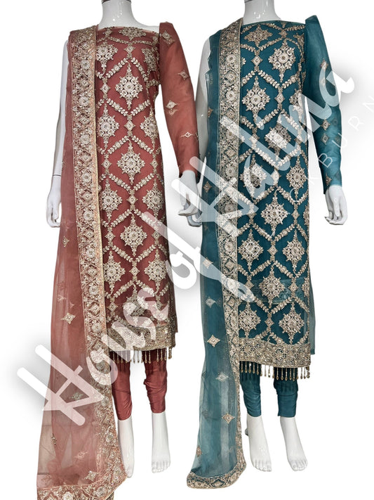 Partywear fancy net 4pcs