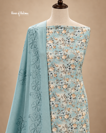 Alpine 3-Piece Floral Printed & Doriwork Embroidered Unstitched Suit