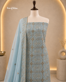 Embellished Georgette 4 Piece Asian Occasionwear Suit