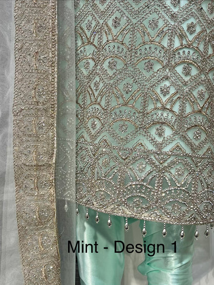 Partywear fancy net 4pcs