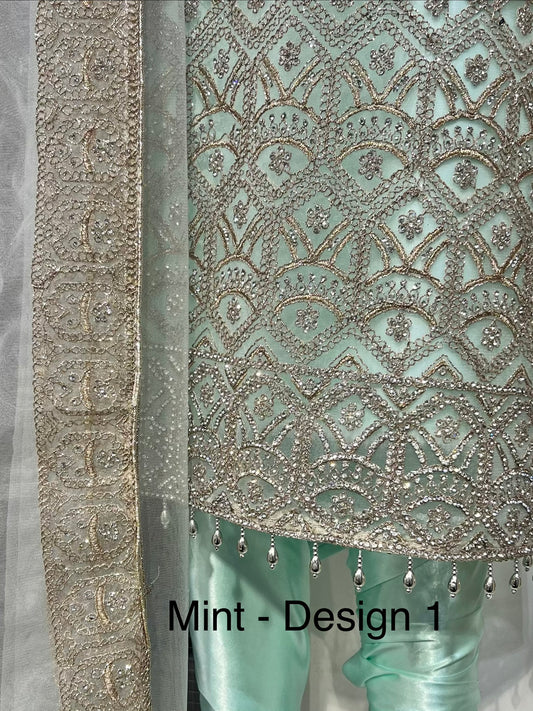 Partywear fancy net 4pcs