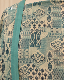 Printed Alpine 3 Piece Winter Suit with Embroidered Daaman and Matching Shawl