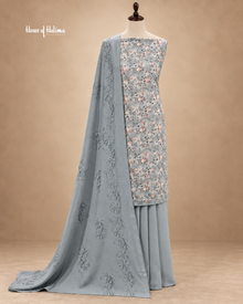 Alpine 3-Piece Floral Printed & Doriwork Embroidered Unstitched Suit