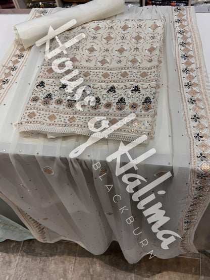 Embroidered georgettes (4pcs)