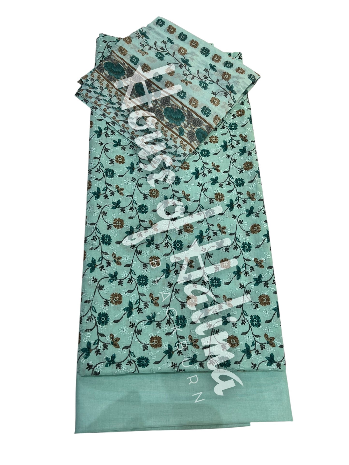 Embroidered cotton lawn 3pcs